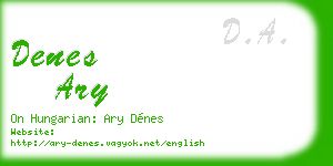 denes ary business card